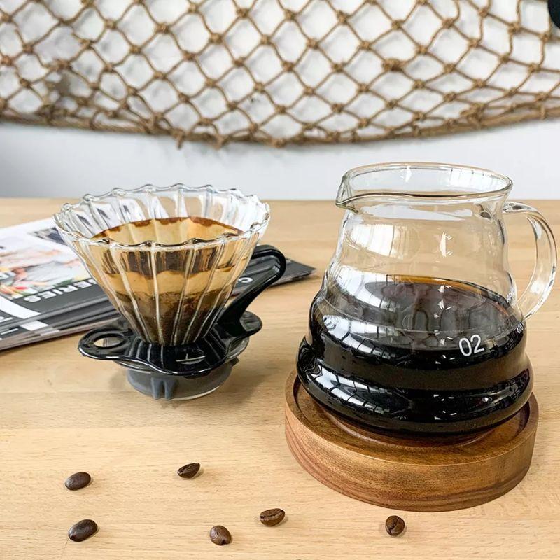 Bình thủy tinh kèm phễu V60 pha cà phê Pour Over 360ML