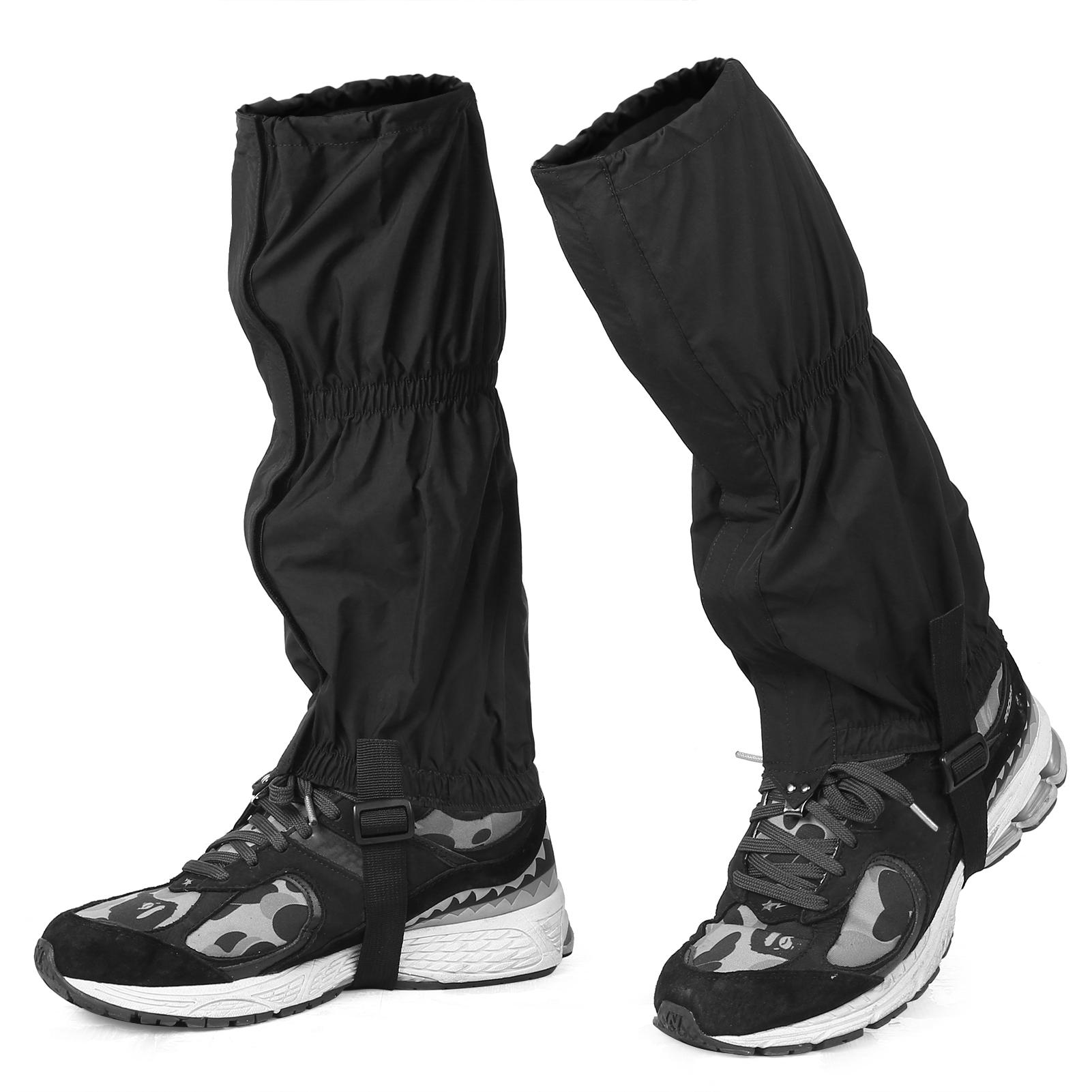 Leg Gaiters Waterproof Adjustable Snow Boot Gaiters for Hiking Walking Mountain Climbing Motorcycling