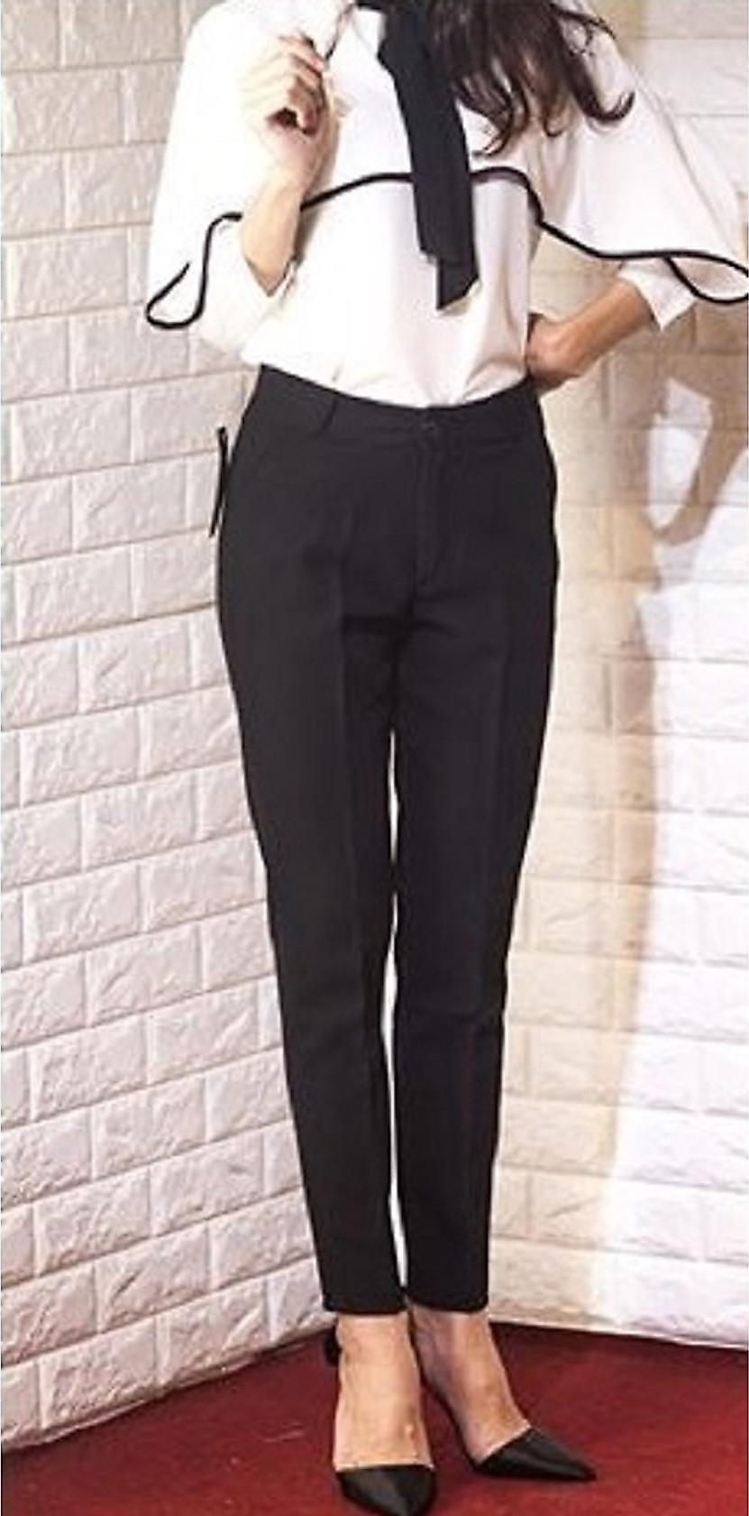 quần baggy màu đen lên dáng đẹp sang chảnh