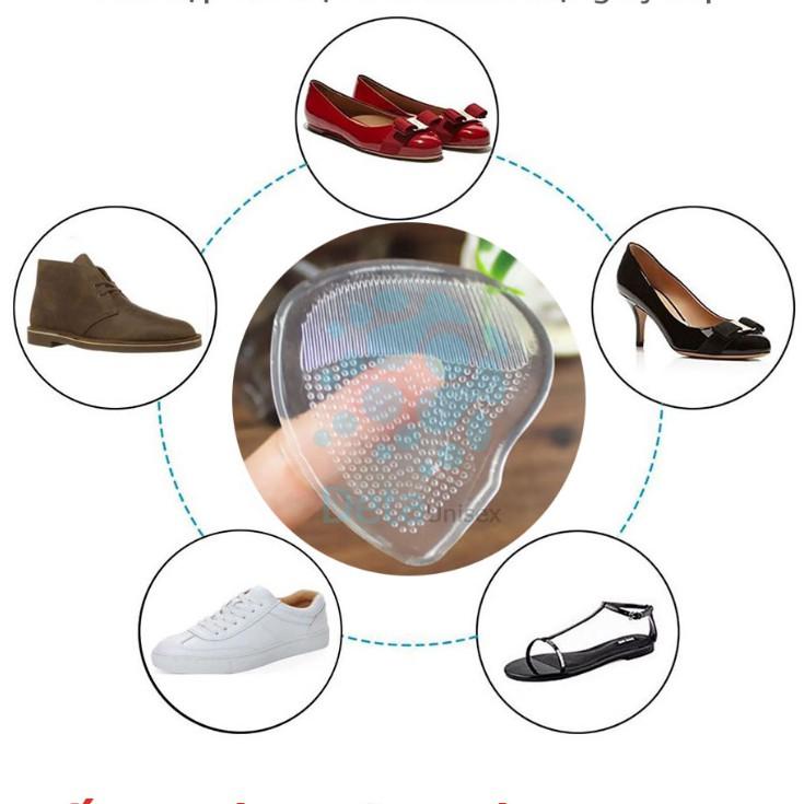 Miếng lót mũi giày silicon , lót giày cao gót massage bàn chân trước, êm chân, chống trơn trượt 21646c