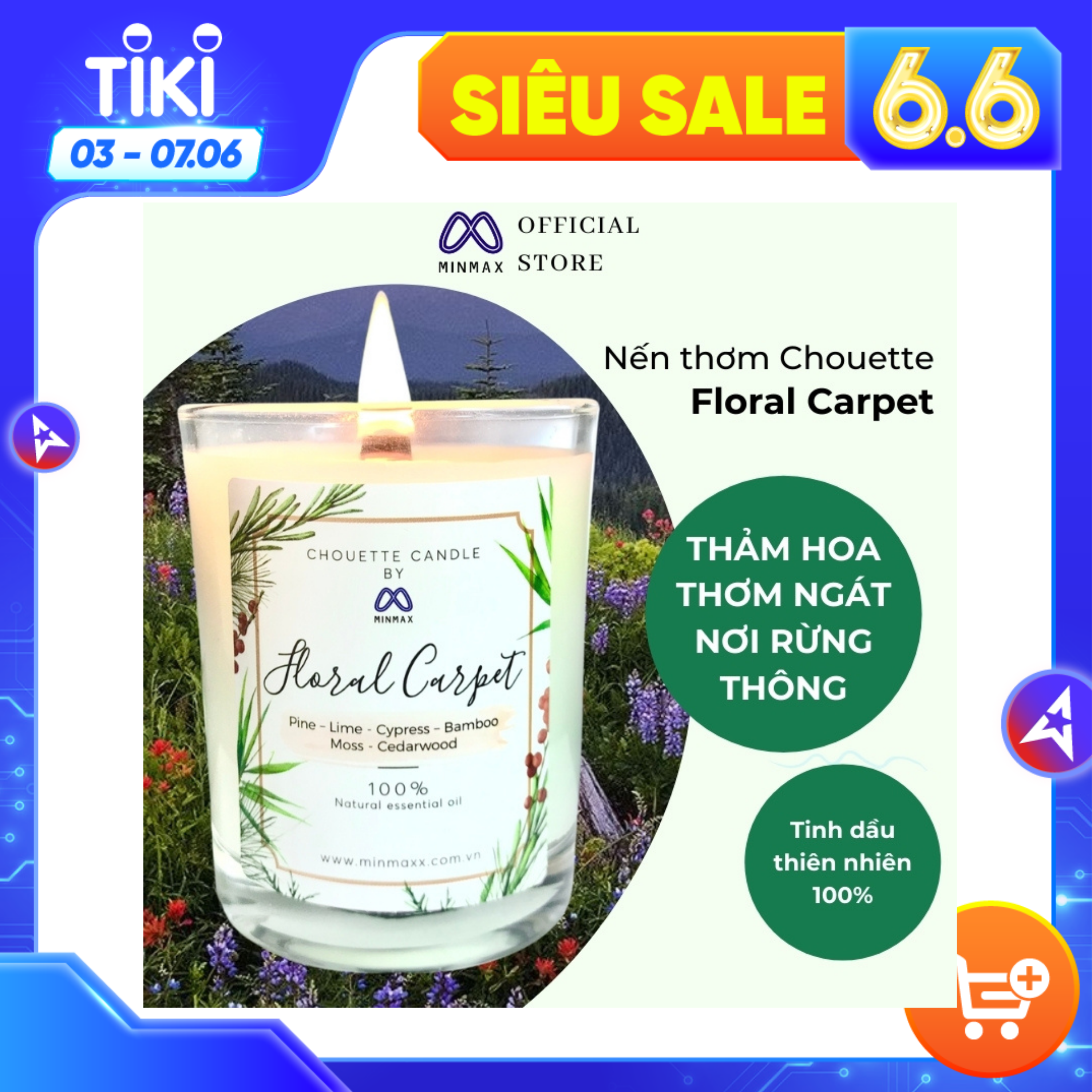 Nến thơm Chouette MinMax Floral Carpet 182g