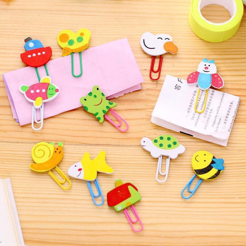 10c bookmark cài cute, kẹp giấy hình thú dễ thương (giao ngẫu nhiên)