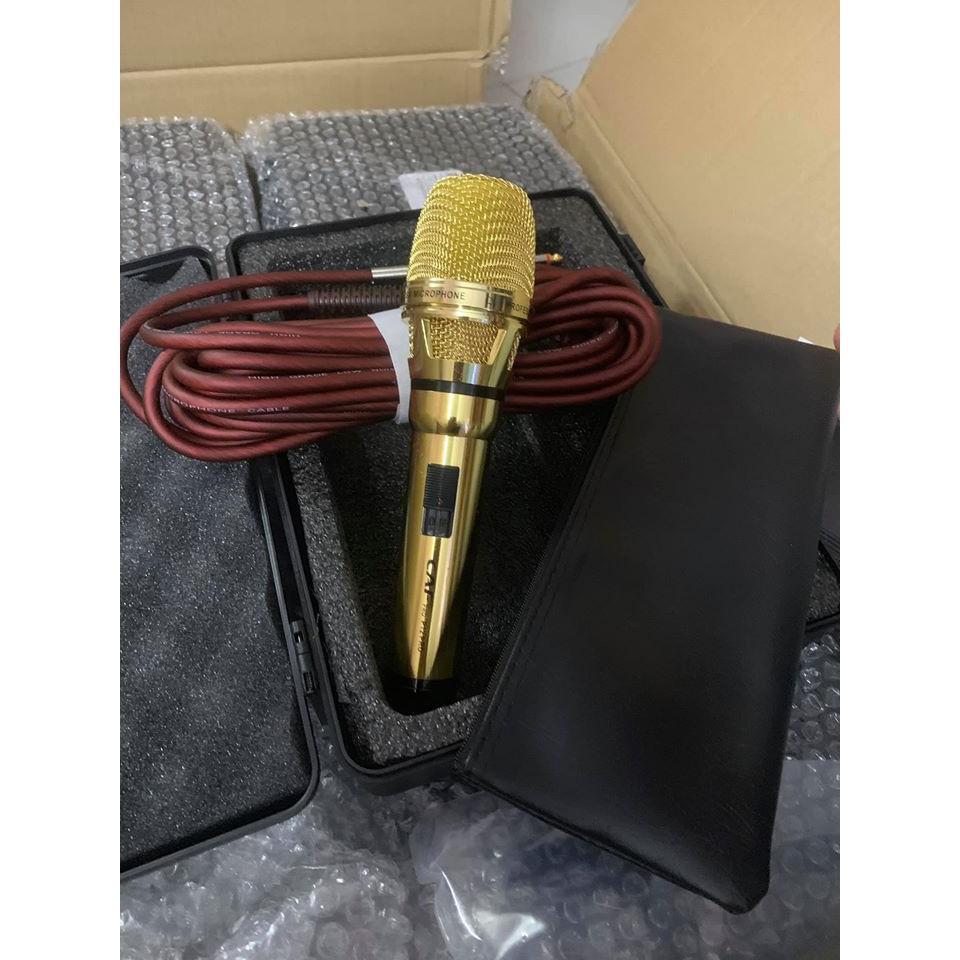 Micro karaoke có dây CAF P12 làm bằng kim loai chống va đập méo mó, phòng karaoke, dành cho hệ thống âm thanh gia đình