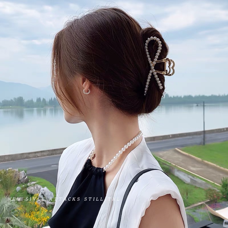 Kẹp càng cua đính đá kẹp gắp tóc cá mập size to