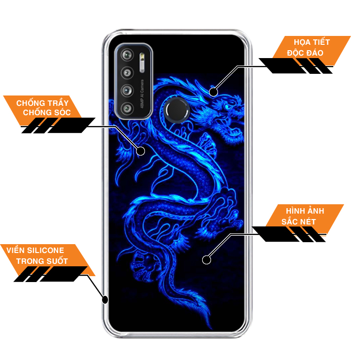 Ốp lưng dẻo cho điện thoại VSMART LIVE 4 - 0270 DRADON02 - Hàng Chính Hãng