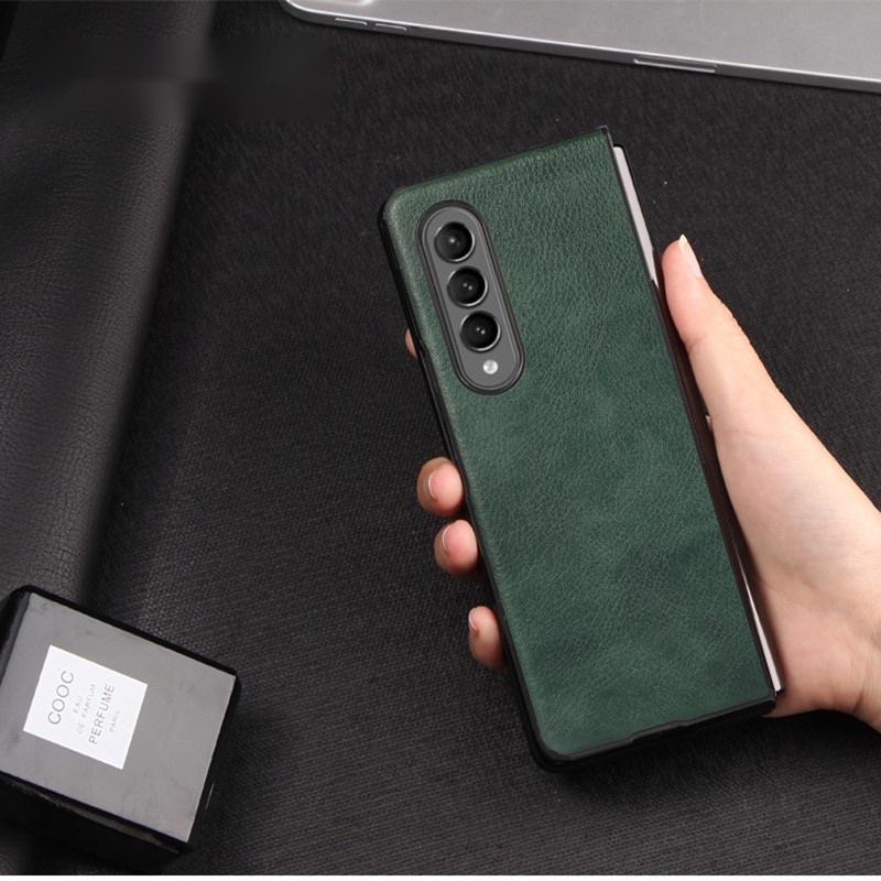 Ốp Lưng Da Cho Samsung Galaxy Z FOlD 4 / Z Fold 3 5G