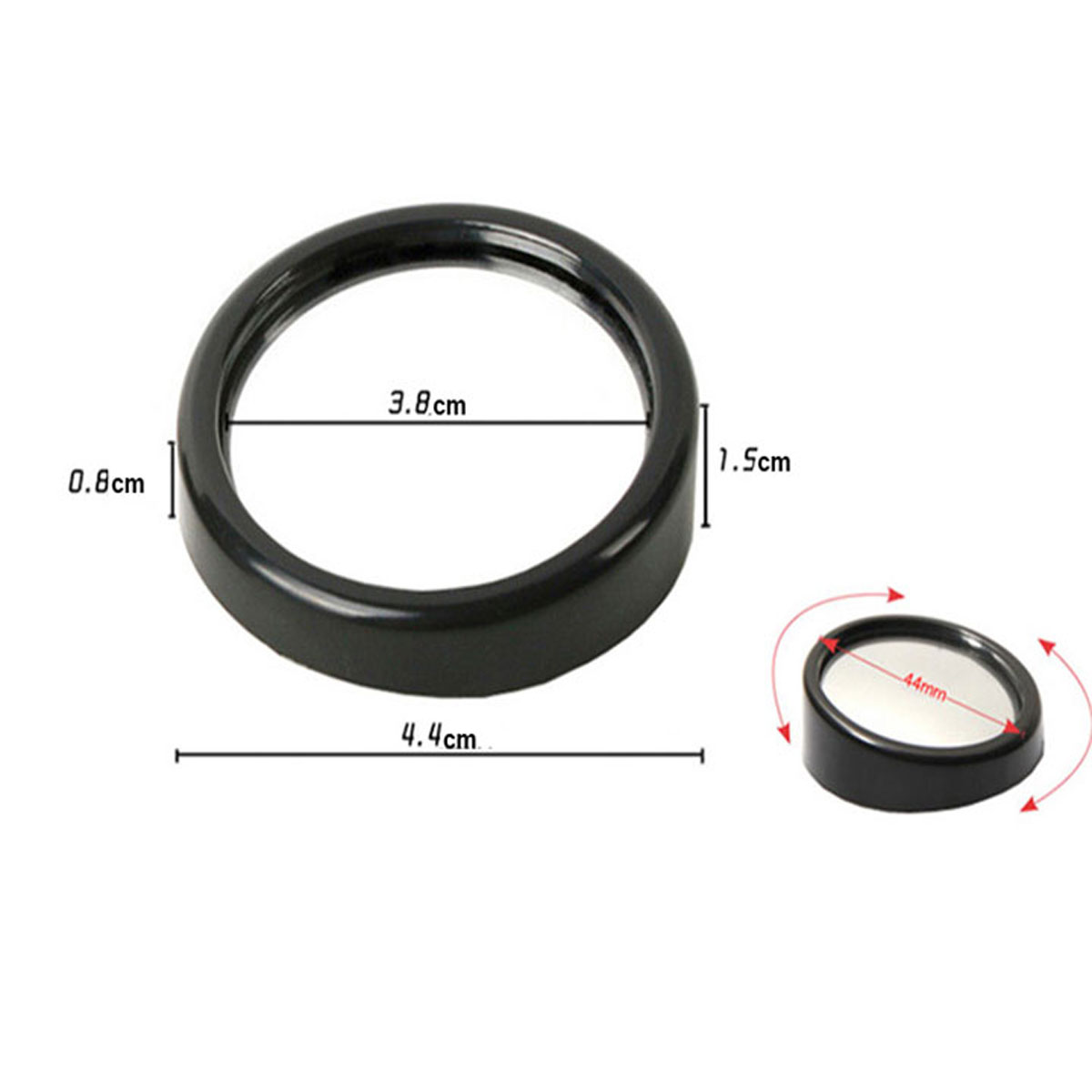 Bộ 2 Gương Phụ Tròn Nhỏ Gắn Gương Chiếu Hậu Cao Cấp ACP-012 Viền Đen