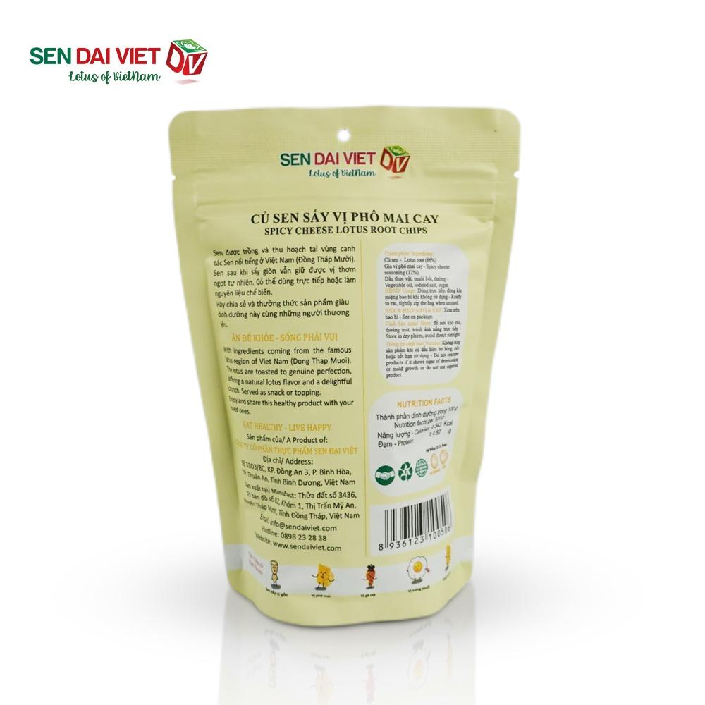 Quà Tặng Dinh Dưỡng Từ Sen- Sen Sấy Vị Wasabi- Vị Cay Bùng Nổ, Kích Thích Vị Giác- Sen Đại Việt- Hộp 140g