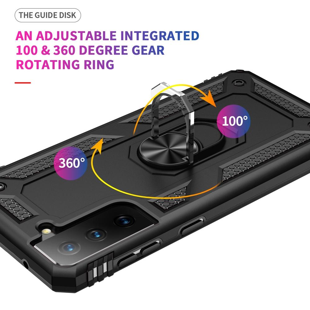 Ốp lưng cho Samsung S21 FE chống sốc 2 lớp kèm nhẫn iring làm giá đỡ cho Samsung S21 FE 5G