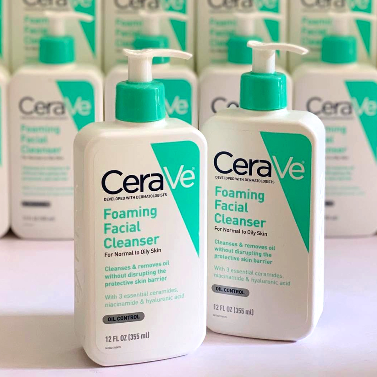 Sữa Rửa Mặt Dịu Nhẹ Cho Da Thường Đến Da Dầu Cerave Foaming Facial Cleanser 355ml - 473ml Hàng Nhập Mỹ