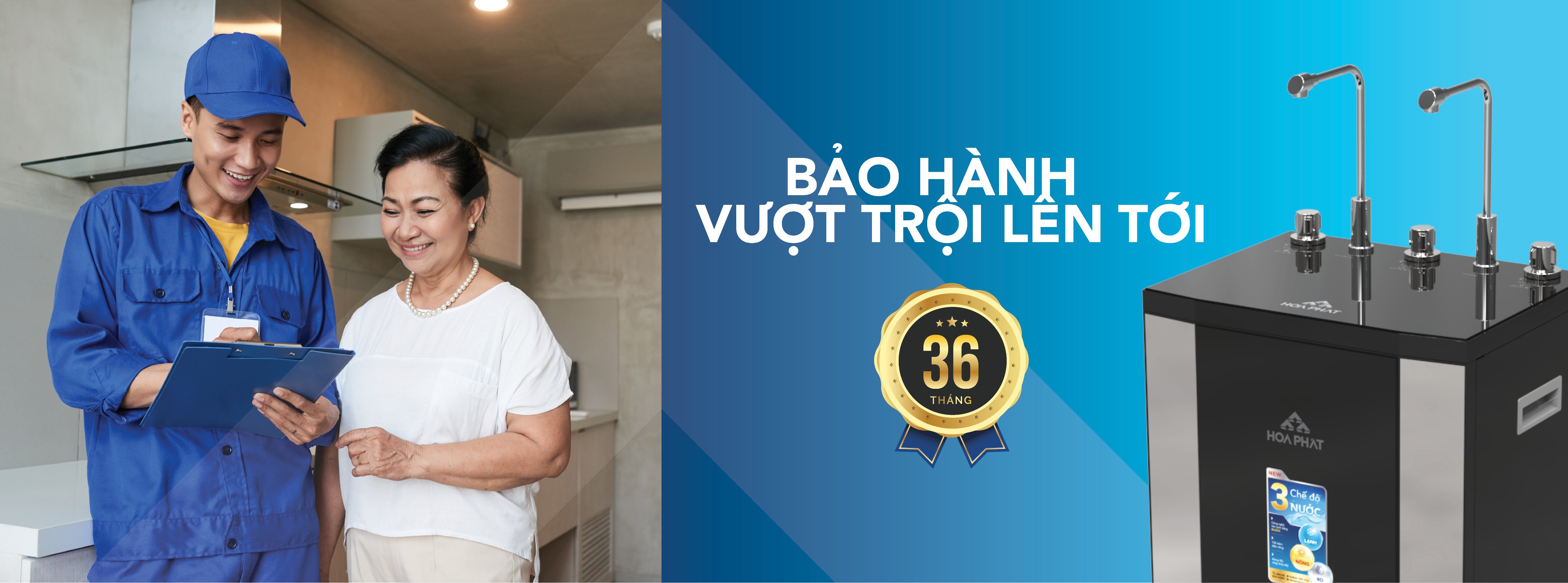 Máy Lọc Nước RO Nóng Lạnh 10 Lõi Hòa Phát HWBR1A-1021 - Đạt Chuẩn Uống Trực Tiếp Tại Vòi - Bảo Hành 36 Tháng - Hàng Chính Hãng