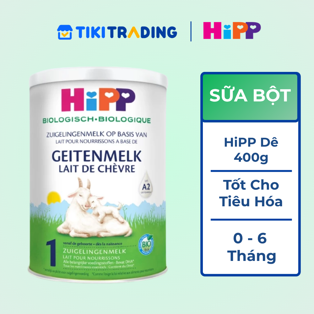 Sữa dê HiPP Organic 400g Số 01 cho bé từ 0 - 6 tháng