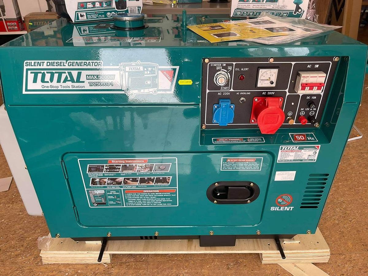 MÁY PHÁT ĐIỆN DÙNG DẦU DIESEL 5.0KW TOTAL TP250003 - HÀNG CHÍNH HÃNG