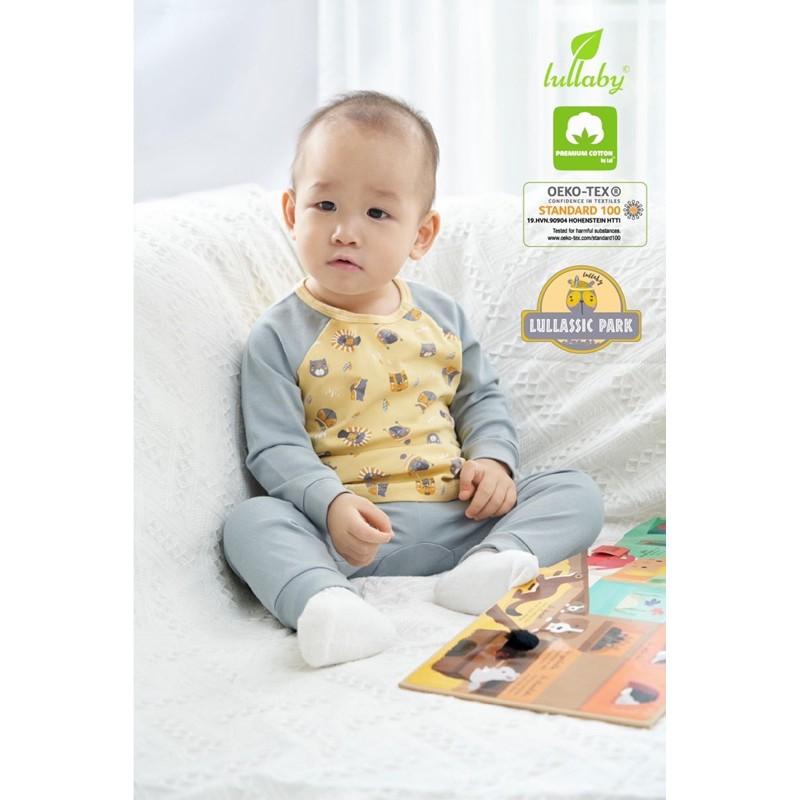 Bộ dài tay thu đông bé trai LULLABY (6m-4y) lẻ áo quần