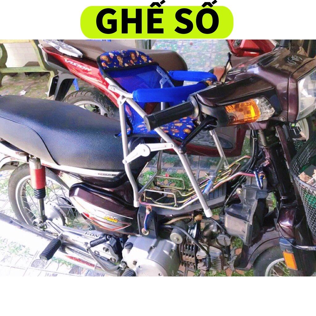 Ghế ngồi xe máy Xe Số, Yên Nệm ,Có tựa,Có Vòng,Có Gác Chân,An Toàn Cho Bé , GHẾ SỐ XẾP SẮT SƠN TĨNH ĐIỆN