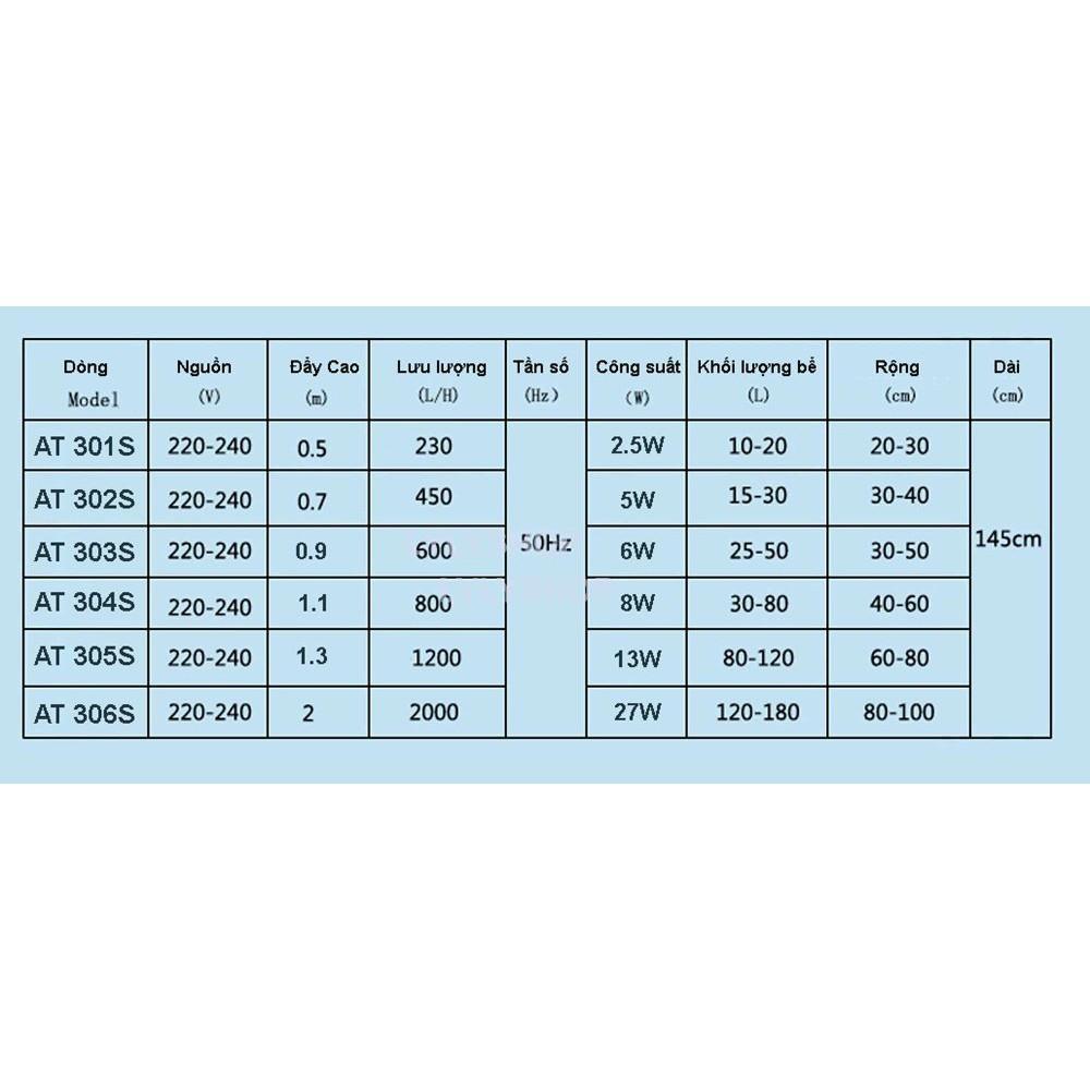 Máy bơm nước cho hồ cá cảnh Atman AT-303S