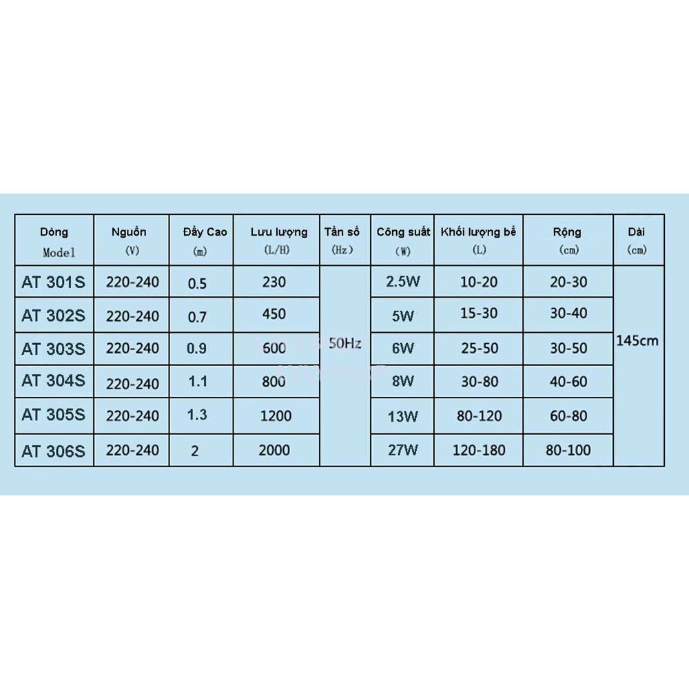 Máy bơm nước cho hồ cá cảnh Atman AT-303S