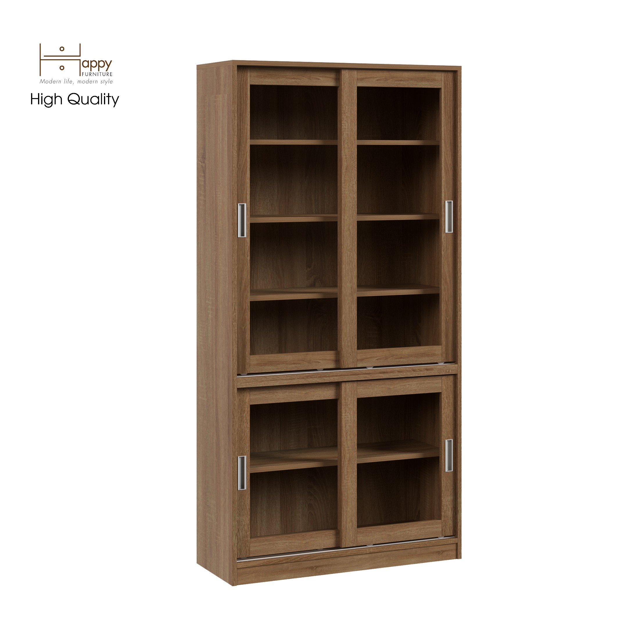 [Happy Home Furniture] LUCA, Tủ sách 4 cánh lùa, 90cm x 35cm x 180cm ( DxRxC), TCL_012