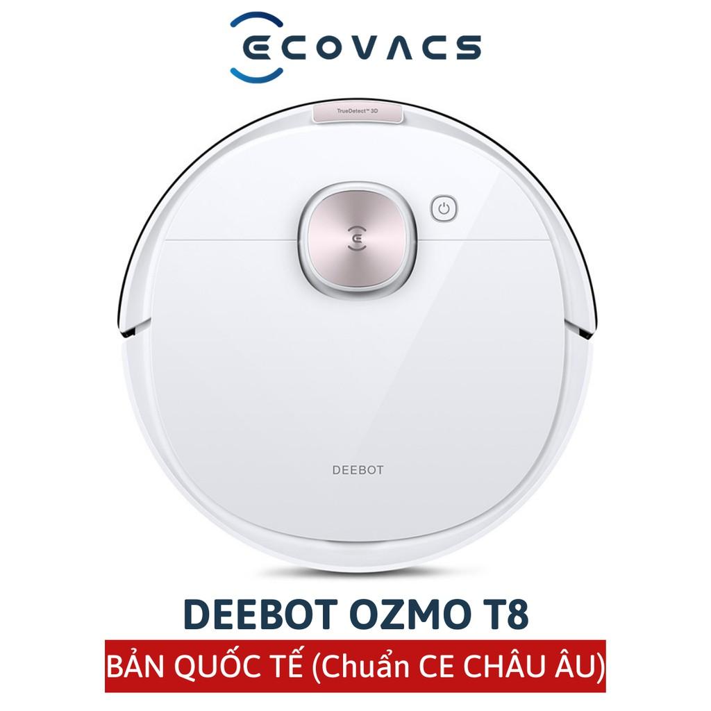 Robot hút bụi lau nhà thông minh Ecovacs Deebot OZMO T8 - Hàng chính hãng, bản quốc tế (Chuẩn CE)