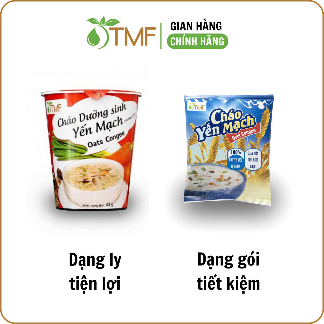 Cháo yến mạch gạo lứt TÂM MINH FOODS 50g ăn liền gói dinh dưỡng tiện lợi