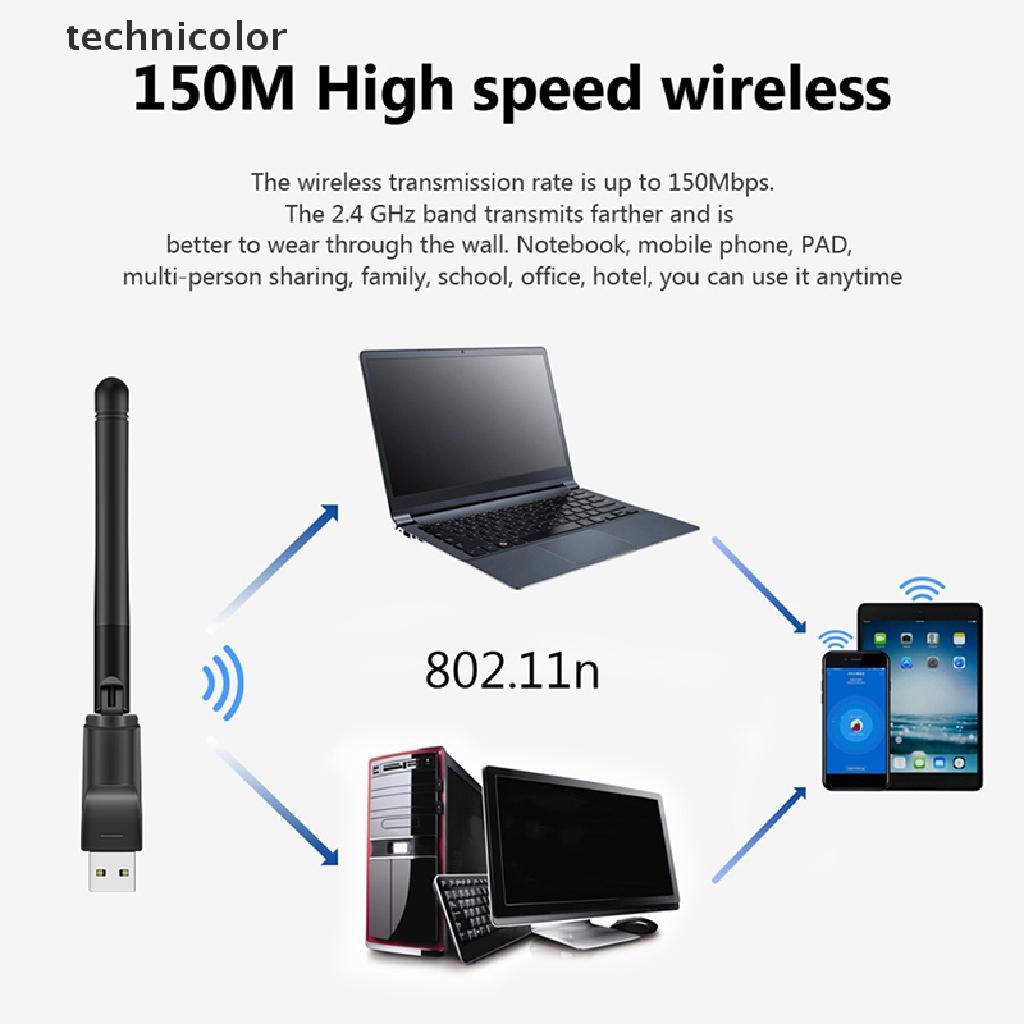 Thẻ Mạng Không Dây MT7601 Mini USB WiFi 150Mbps RTL8188 Cho PC Laptop 2.4GHz TYG