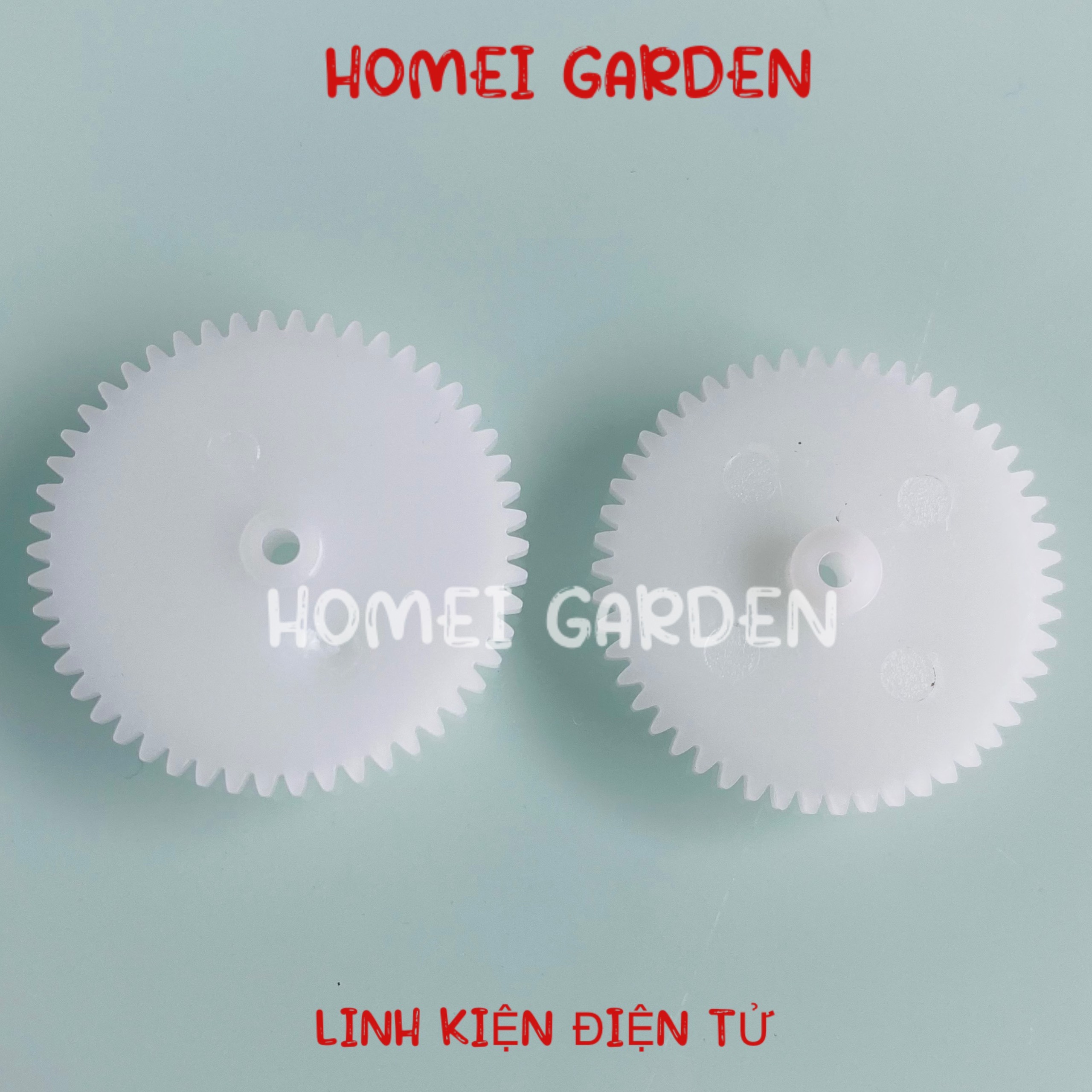 3 bánh răng nhựa 2 lớp 40 10 răng trục 2mm DIY mới 100% - HM0172