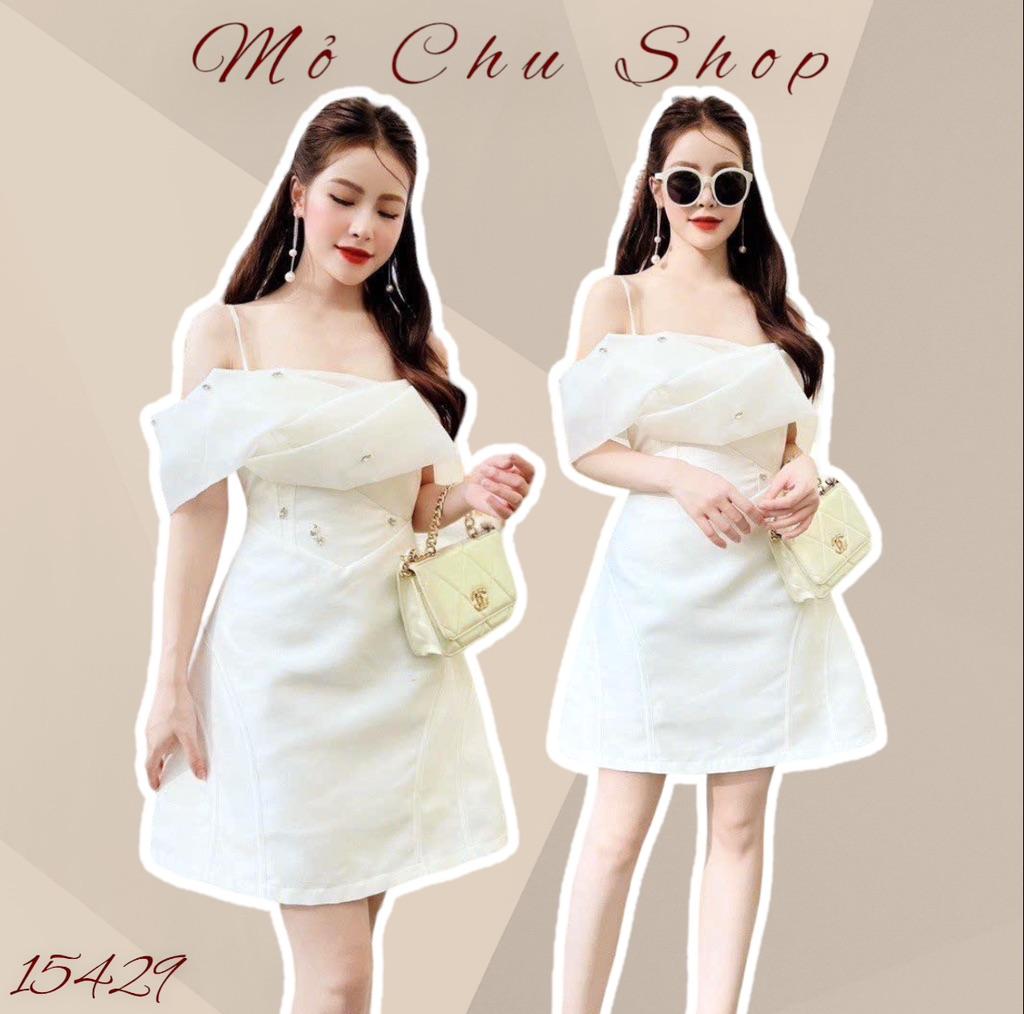 Đầm xòe đính đá tay rớt