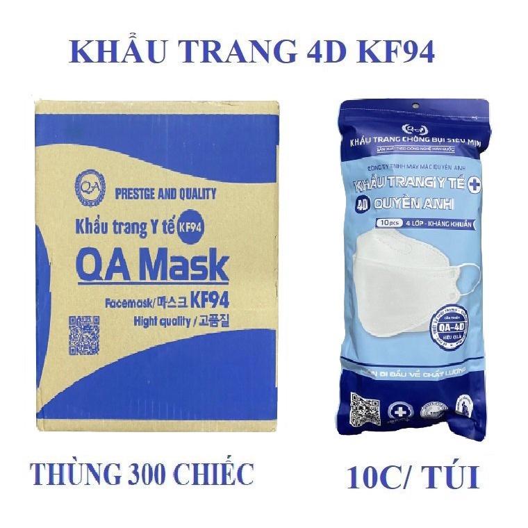 THÙNG 300 CÁI KHẨU TRANG NGƯỜI LỚN KF 94. KHẨU TRANG CÁ 4D KHÁNG KHUẨN ÔM SÁT -