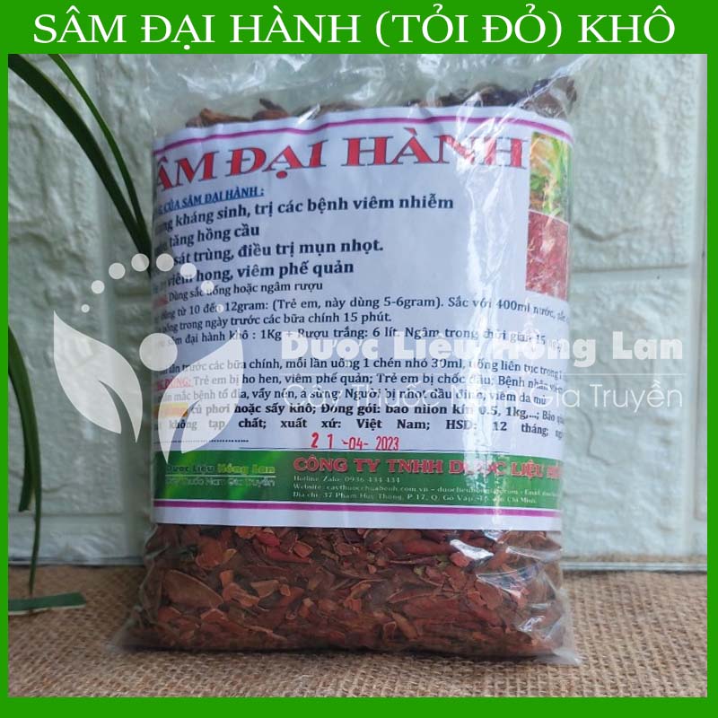 SÂM ĐẠI HÀNH (Tỏi Đỏ) khô sạch đóng gói 1kg - congtyduoclieuhonglan