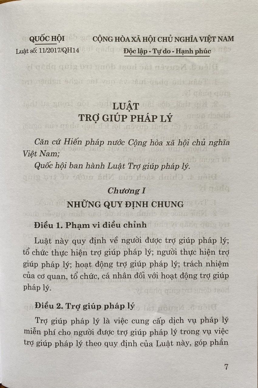 Luật Trợ Giúp Pháp Lý ( hiện hành)