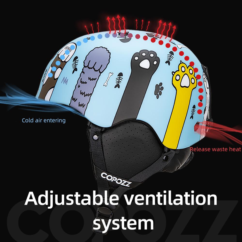 Mũ bảo hiểm trượt tuyết hoạt hình COPOZZ Color: road 66 Size: M