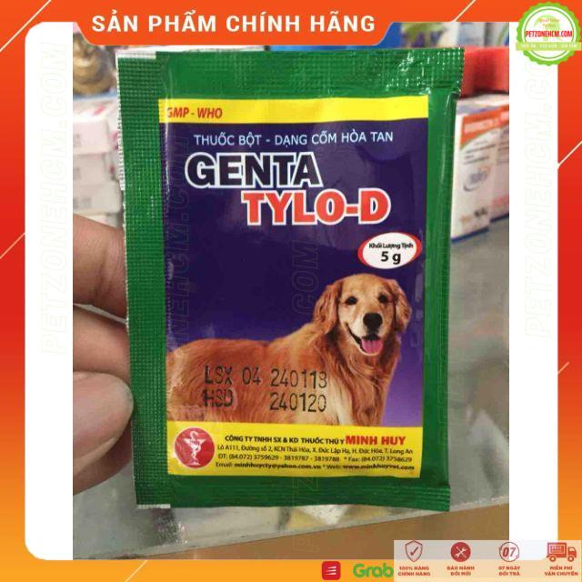 Combo cốm Genta Tylo D - một gói 5g dành cho chó mèo
