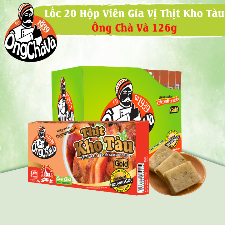 Lốc 20 Hộp Viên Gia Vị Thịt Kho Tàu Ông Chà Và 126gr