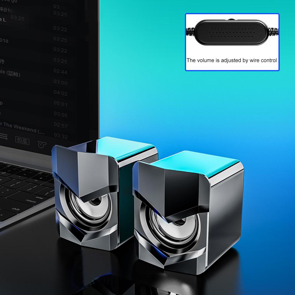 Loa máy tính để bàn mini SADA D-158 siêu trầm 3,5mm âm thanh USB Powered Home