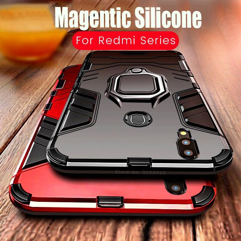 Ốp điện thoại có nhẫn đỡ từ tính cho Xiaomi Redmi Note 8 Pro 8t Note 7 8a 7a 6a