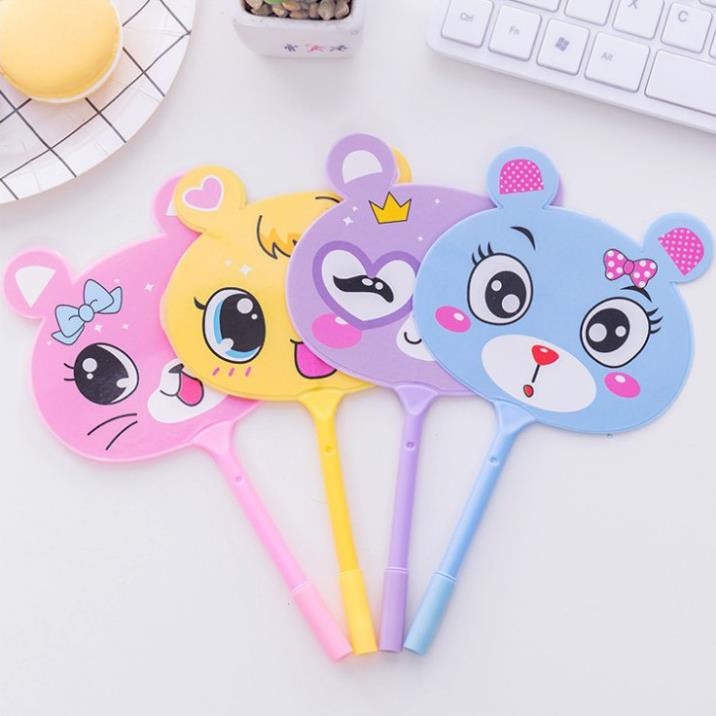 Combo 2 Bút Bi Mực Xanh Bút Hình Quạt Nhiều Hình Ngộ Nghĩnh Dễ Thương Cho Bé - HENRYSA