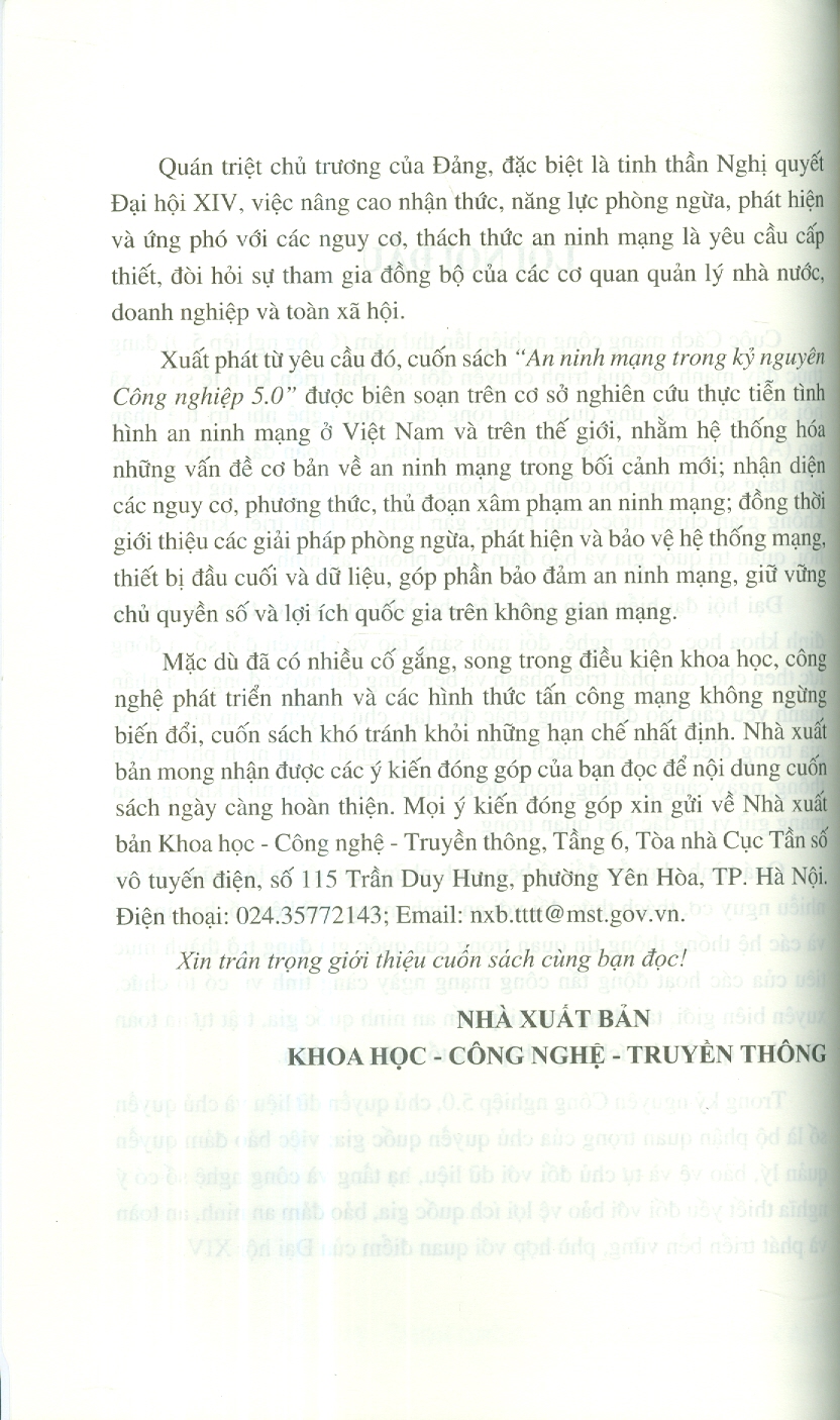 An Ninh Mạng Trong Kỷ Nguyên Công Nghiệp 5.0
