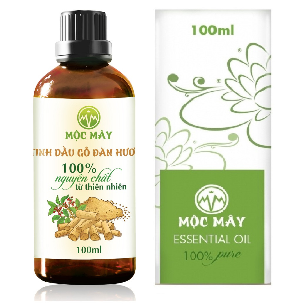 Tinh dầu Gỗ Đàn Hương 100ml Mộc Mây - tinh dầu thiên nhiên nguyên chất 100% - chất lượng và mùi hương vượt trội - Có kiểm định