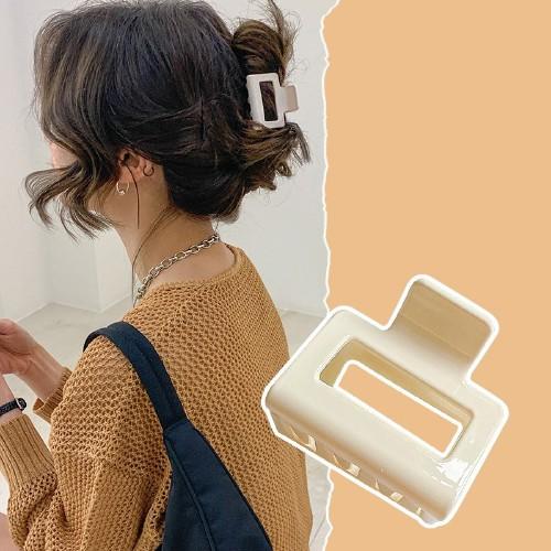 Kẹp Tóc Gấp Tóc Thiết Kế Đơn Giản Phong Cách Retro Hàn Quốc, cặp tóc 1 màu trơn bóng #4