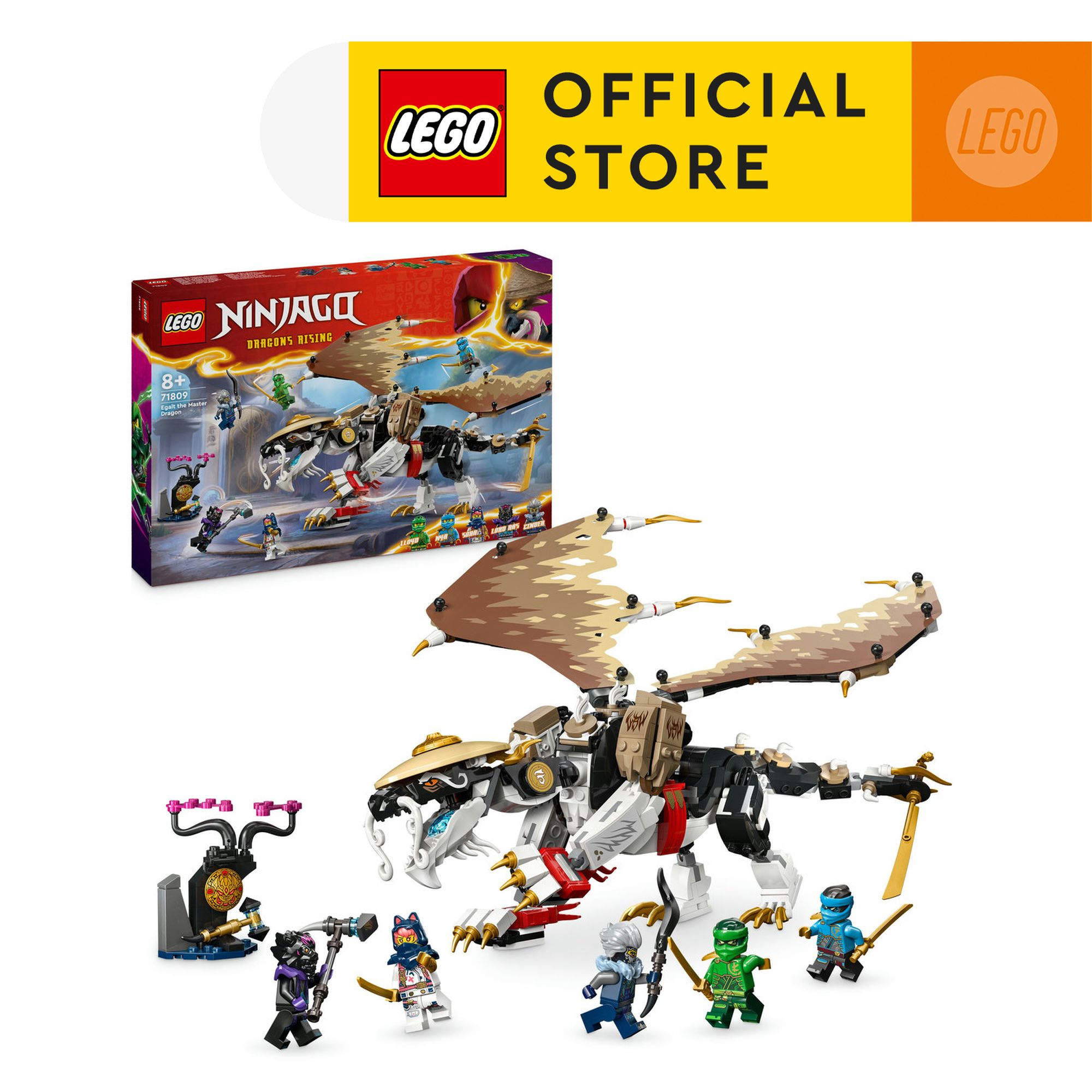 LEGO NINJAGO 71809 Đồ chơi lắp ráp Rồng thần sư phụ Wu (532 chi tiết)