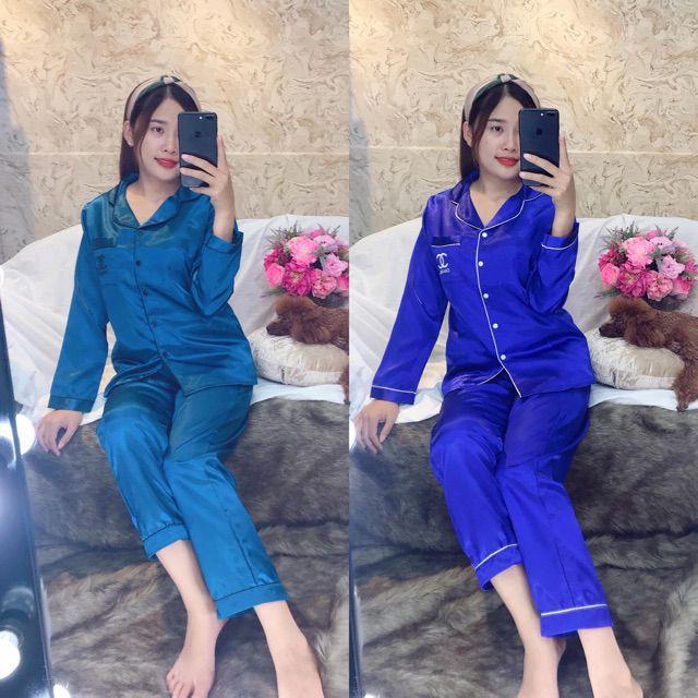 Bộ Pijama lụa mịn tay dài quần dài siêu sang