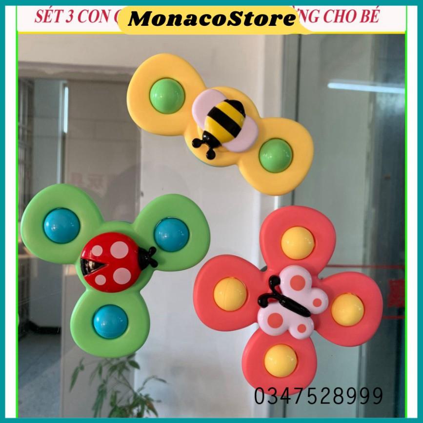 Sét 3 Con Quay Đồ Chơi Hình Cánh Hoa Dán Tường Cho Bé -MonacoStore