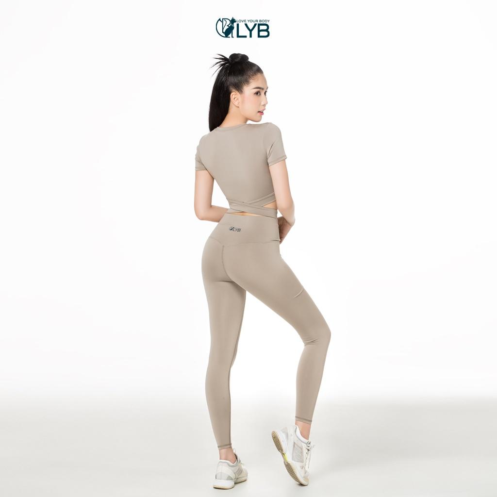 Bộ đồ tập thể thao gym yoga dài cá tính năng động màu xám LYB - FW22-S00001A