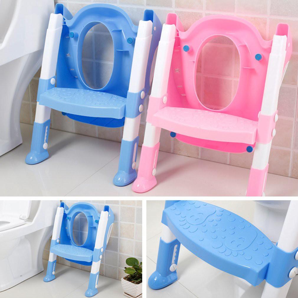 Ghế toilet gấp gọn có kèm thang dành cho trẻ em