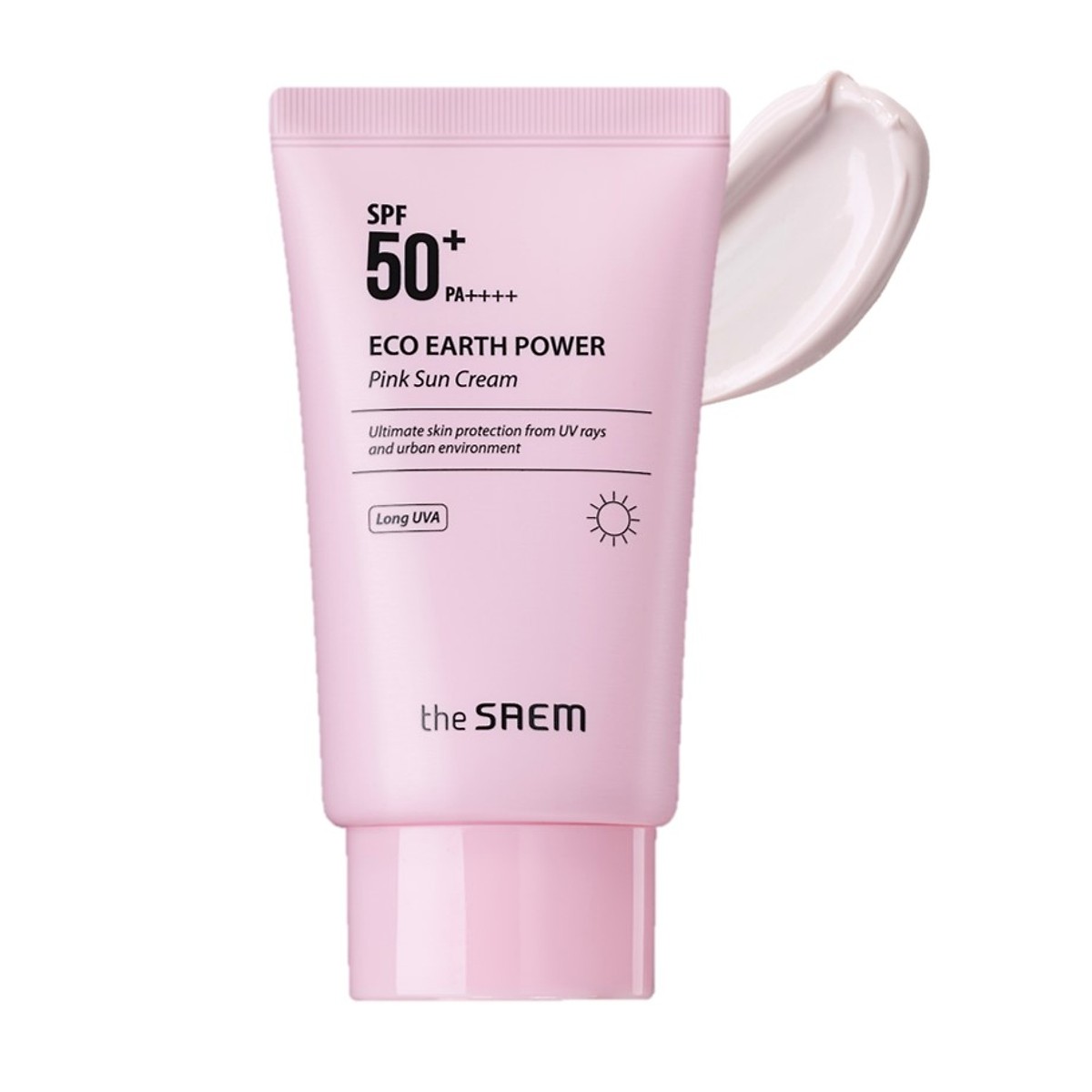 Kem chống nắng The Saem Eco Earth Power Pink Sun Cream (50g) [ Được Mask 3W Clinic ]