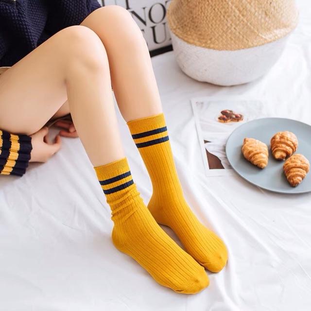 Tất nhún 2 sọc
