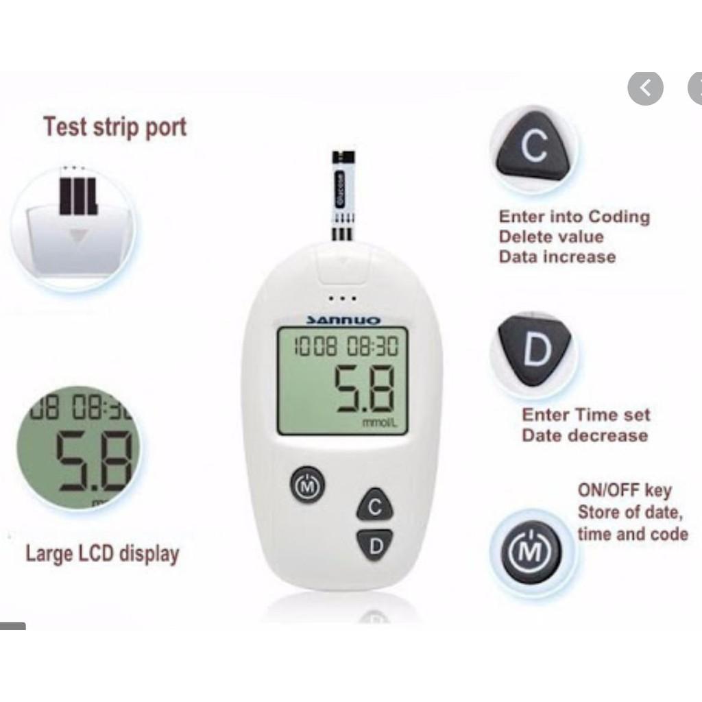 Máy Đo Đường Huyết Safe-Accu Thiết Kế Nhỏ Gọn, Dễ Sử Dụng Chính Hãng Sinocare Bảo Hành Trọn Đời