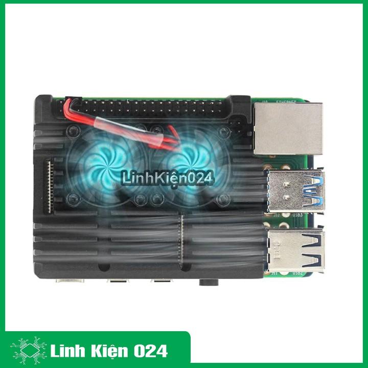 Vỏ Nhôm Tản Nhiệt Raspberry Pi 4 Model B Kèm Quạt Tản Nhiệt