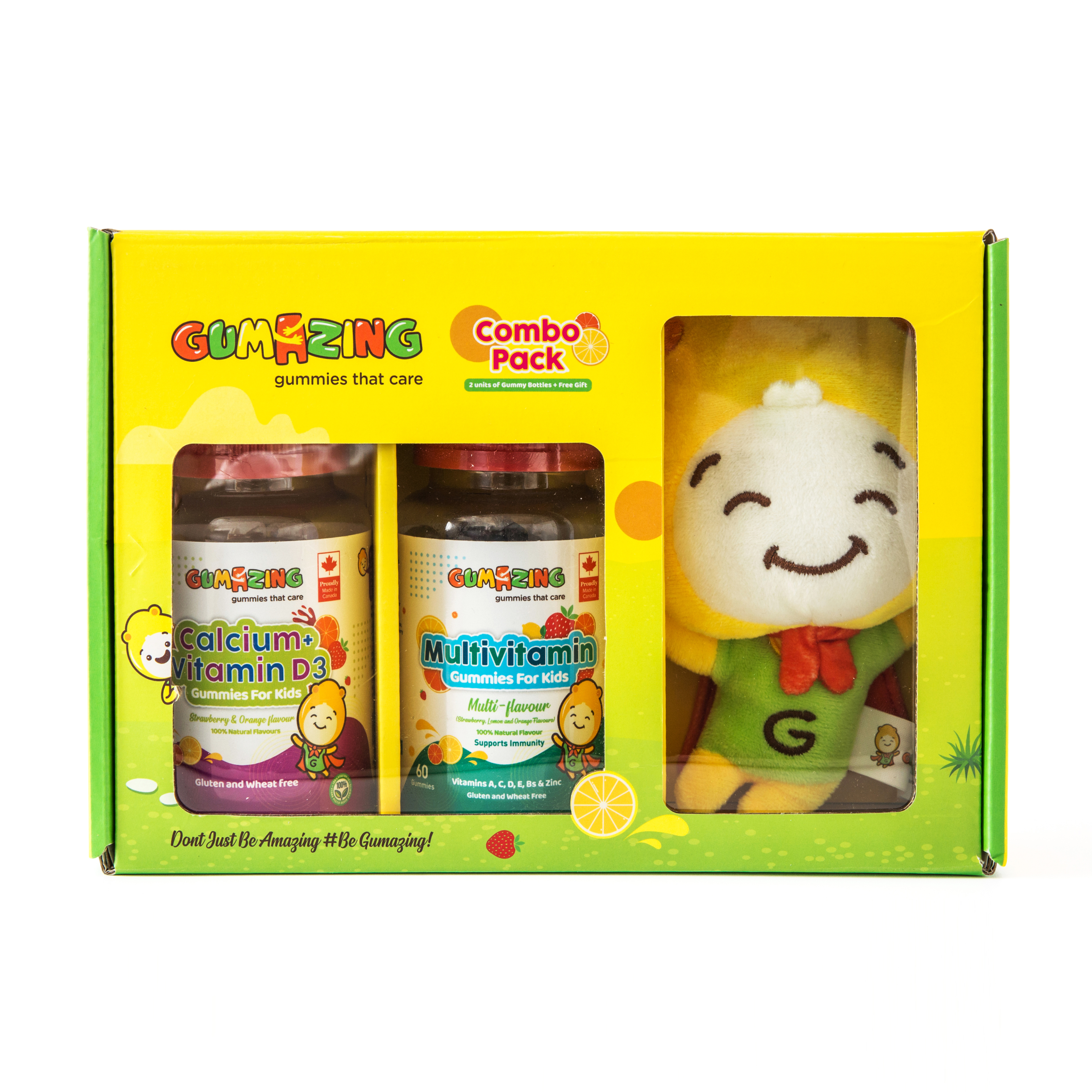 [Voucher 115K] Combo 2 hũ kẹo dẻo dinh dưỡng Gumazing Gummy Vitamin D3 & Canxi + Multivitamin giúp xương chắc khỏe,  tăng cường sức khỏe cho bé