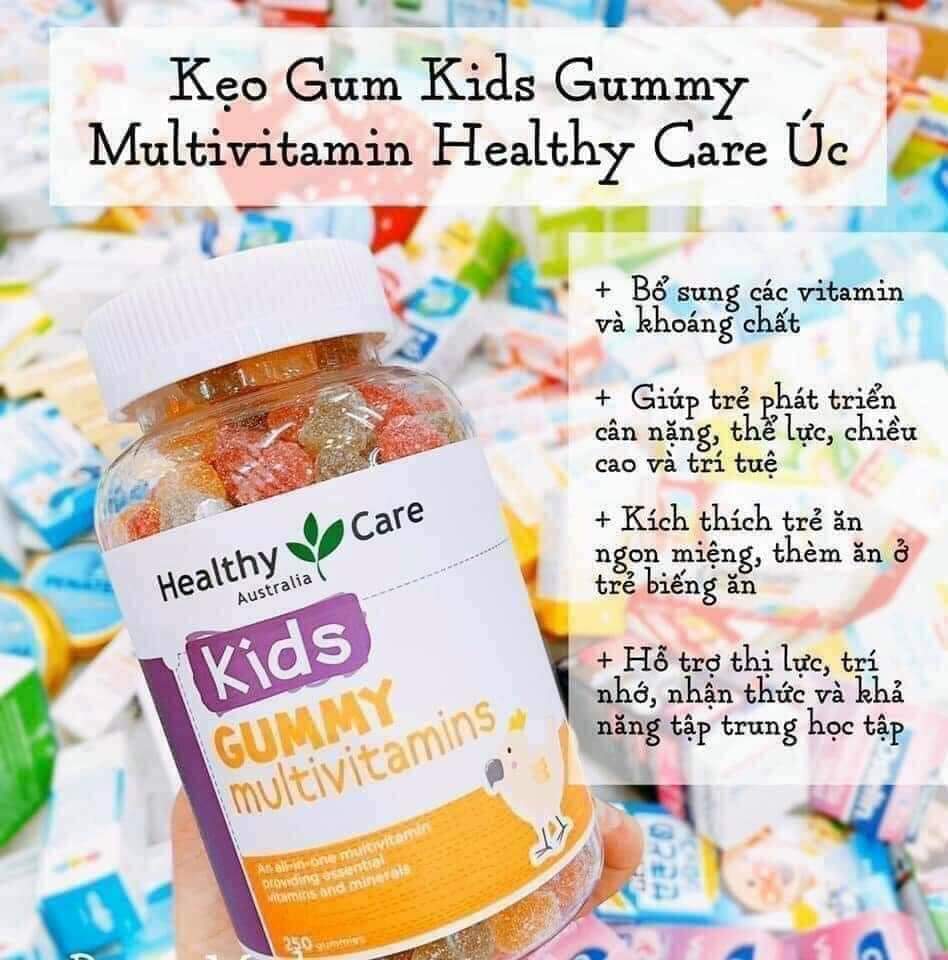 Vitamin tổng hợp cho trẻ Úc Healthy Care Kids Gummy Multivitamin bổ sung dinh dưỡng giúp tăng sức đề kháng, ăn ngon, ngủ ngon - Massel Official